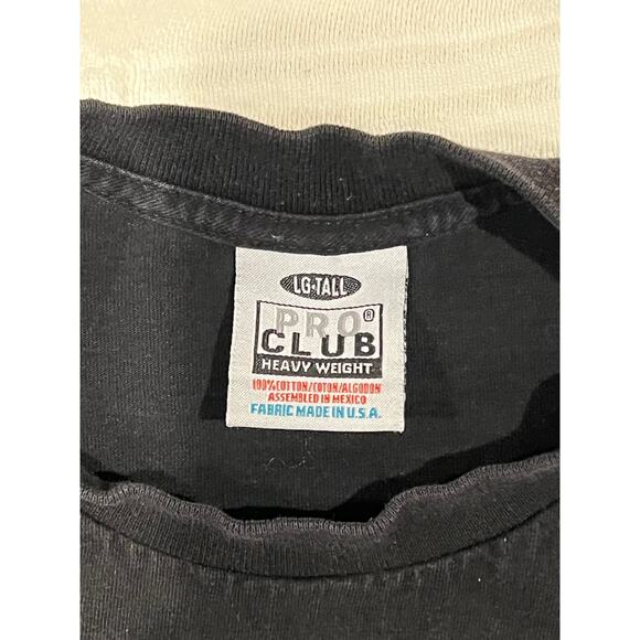 Pro Club Super Heavy Weight Black T-Shirt Mens LT - Picture 3 of 3